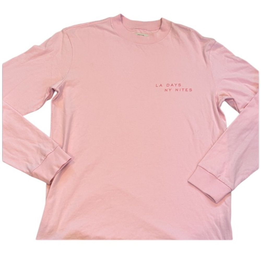 AYR Pink 'LA DAYS NY NITES' Long Sleeve Crew Tee extra small